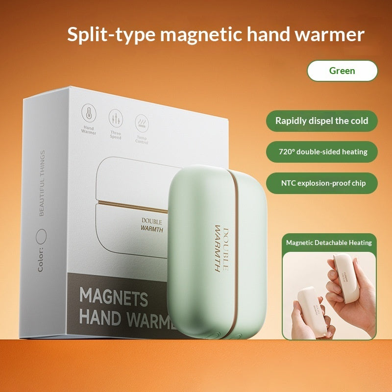 Magnetic Detachable USB Charging Hand Warmer Portable Explosion-proof Heating Pad