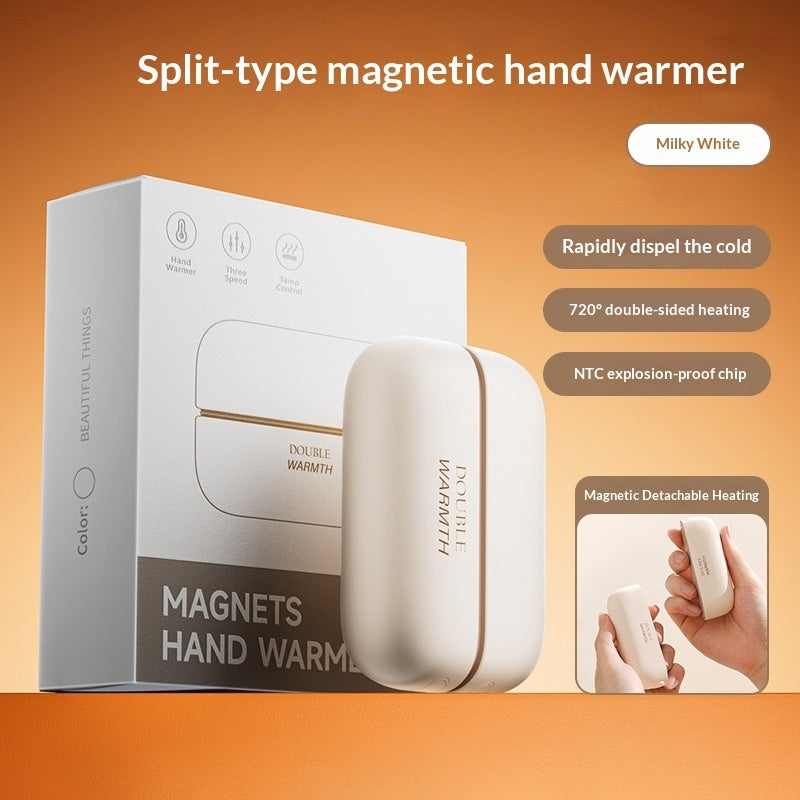 Magnetic Detachable USB Charging Hand Warmer Portable Explosion-proof Heating Pad