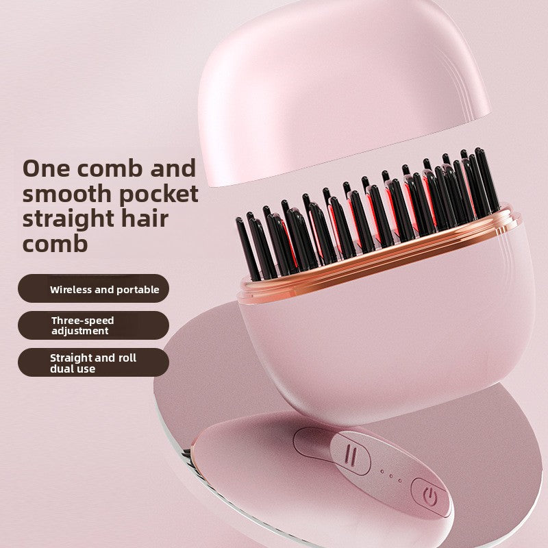 Mini Portable Cordless Hair Straightening Comb
