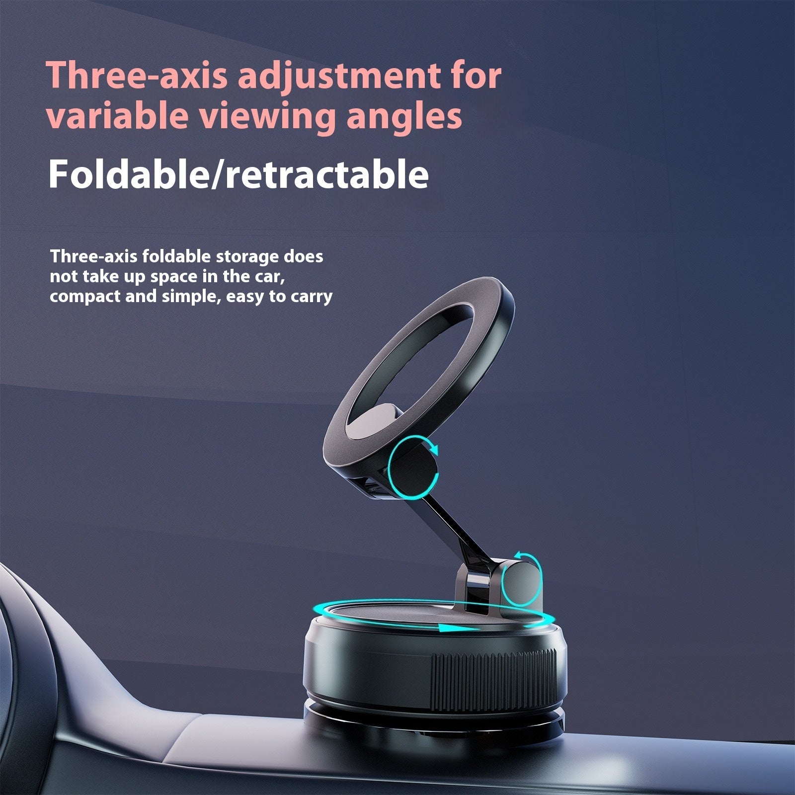 Magnetic Car Navigation Phone Holder Vacuum Sucker